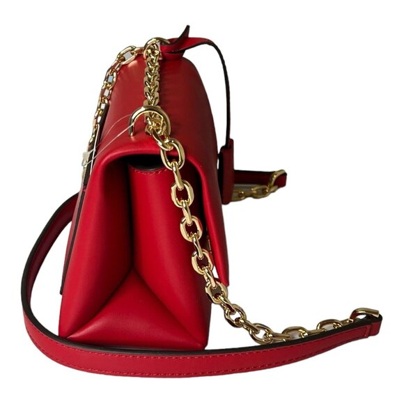 Michael Kors Cece Small Red Faux Leather Convertible Flap Crossbody Bag NWT - Picture 3 of 10